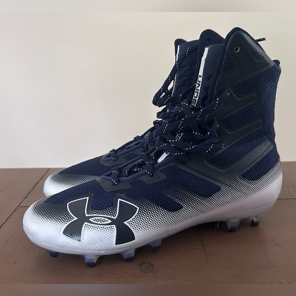Under Armour Highlight MC Dark Navy Football Cleats - Size 9 NEW - Picture 2 of 9